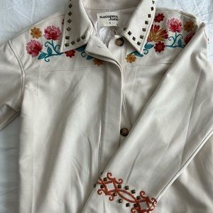 Savanna Jane cream studded jacket